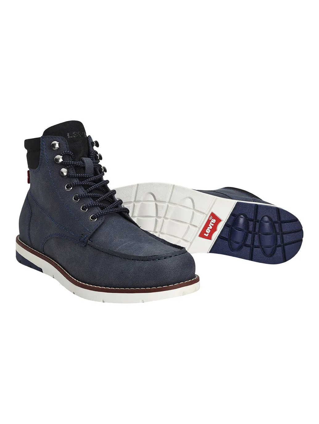 Men's Blue Solid Boots Just Fab Boots