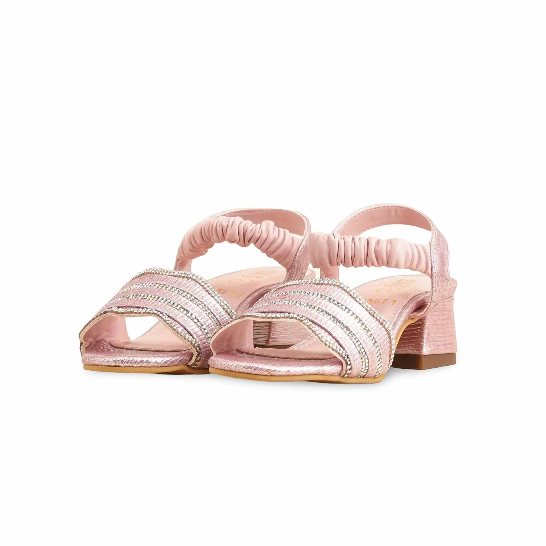 Girls Pink Fancy Sandal KD5671 Glitter Sandals