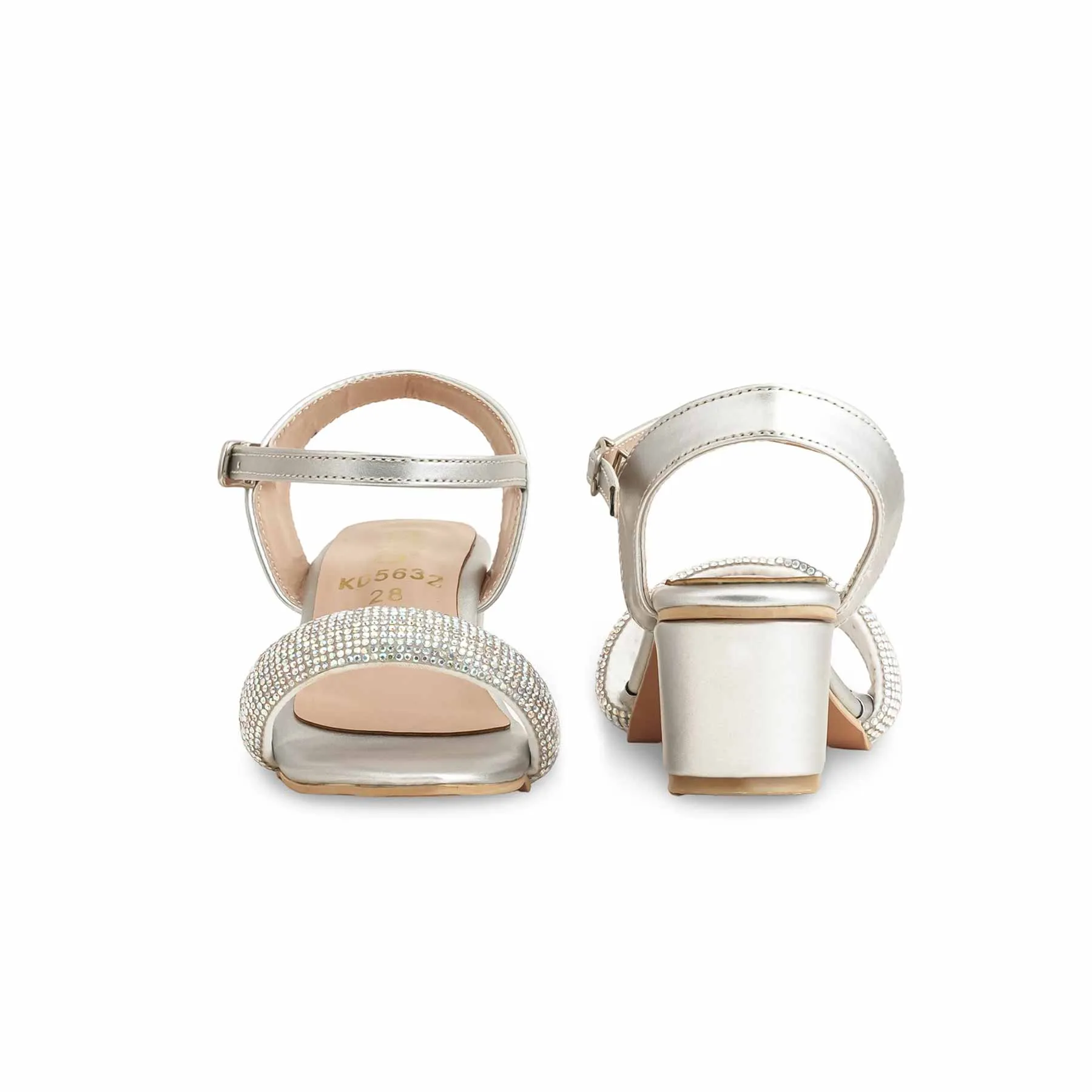 Shell Sandals Girls Silver Fancy Sandal KD5632