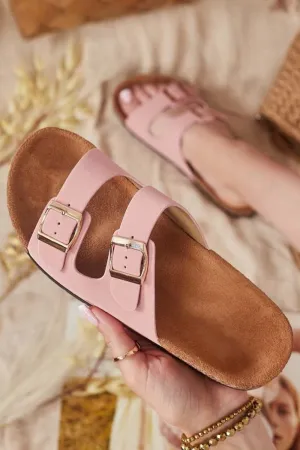 PINK SOFT FOOTBED SUMMER FLAT SLIDERS SANDALS (PACK A) Slides Vs