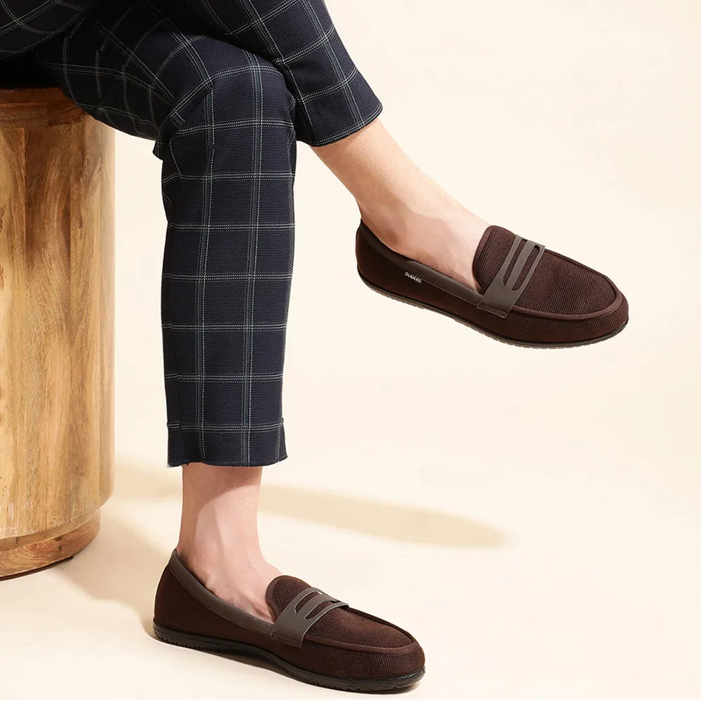 Ecco Casual Shoes Gliders Brown Casual Slip on Shoes For Men EXCITOR By Liberty