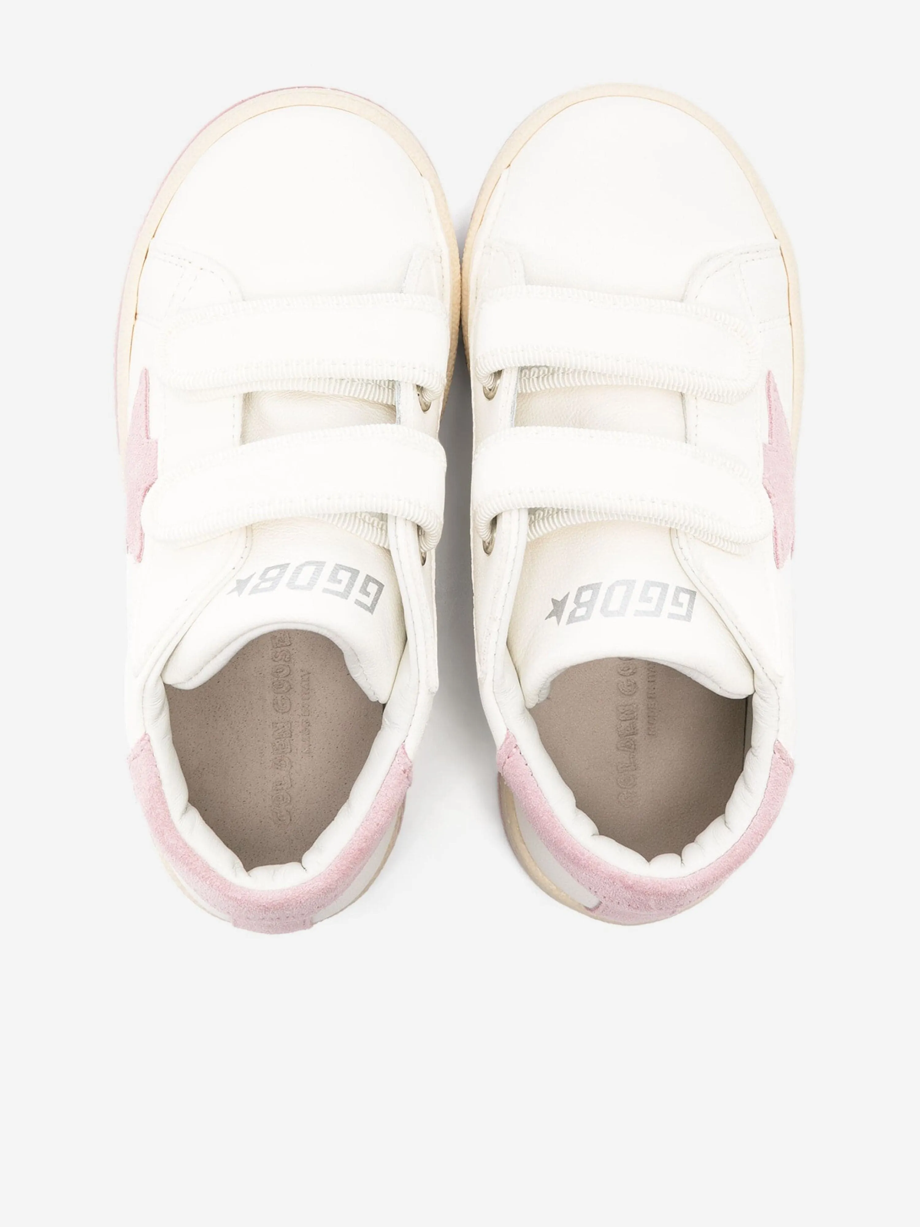 Golden Goose Girls Leather and Suede Star June Trainers in White Training Shoes Under 50