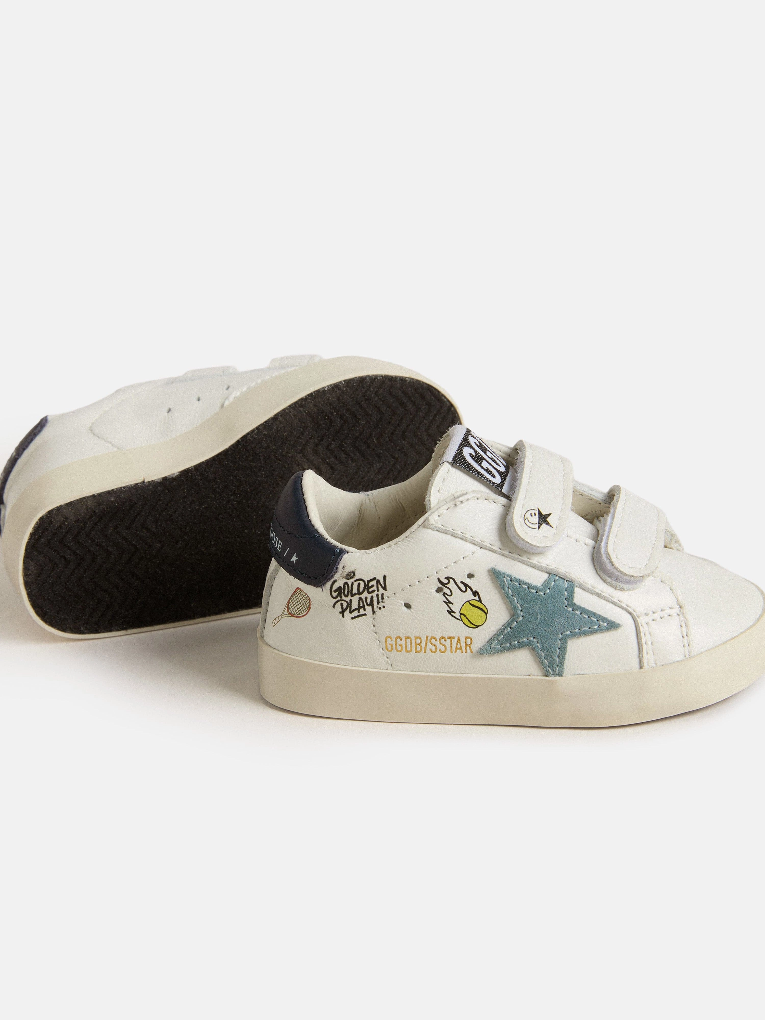Vince Camuto Tennis Shoes Golden Goose Baby Boys Leather and Suede School Trainers in White