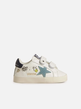Golden Goose Baby Boys Leather and Suede School Trainers in White Dillard's Tennis Shoes Clearance