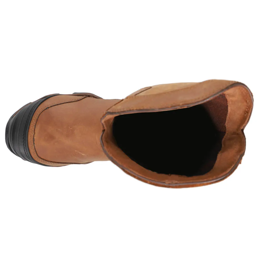 Cross Terrain 12 Inch Waterproof Nano Composite Toe Work Boots Kitten Heel Boots Suede