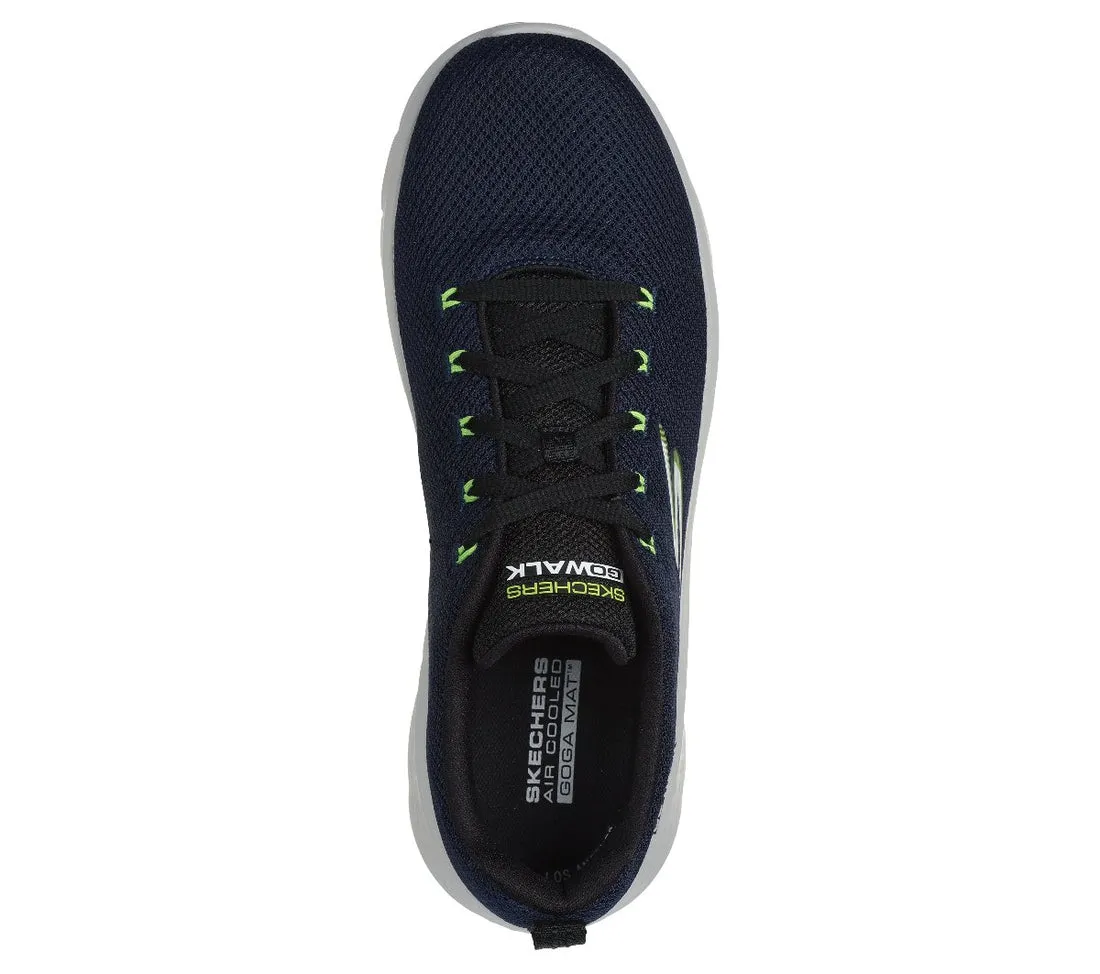 GOWALK FLEX - VESPID - NAVY LIME Basketball Shoes With Writing On Them