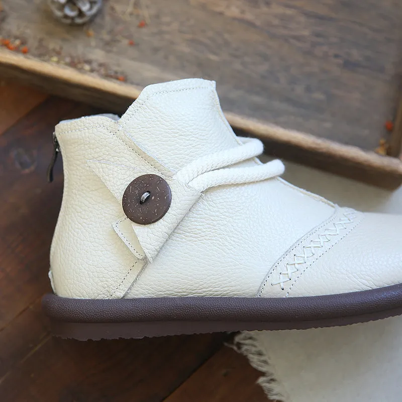 Kate Spade Star Rain Boots Women Retro Soft Cowhide Casual Ankle Flat Boots