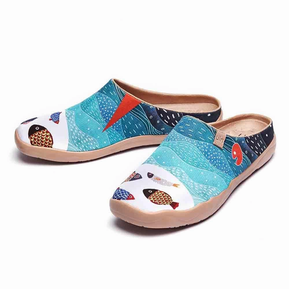 Walking Casual Slip On Shoes Happy Fish Men Slipper