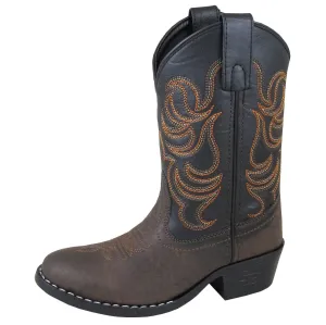 Smoky Mountain Toddler Monterey Brown/Black Cowboy Boot Ankle Rain Boots