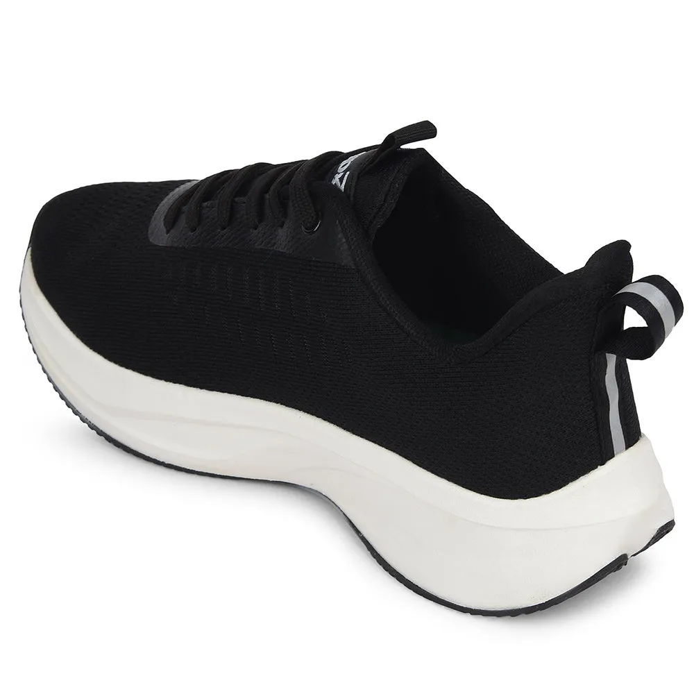 Leap7x Black Sports Lacing Running Shoes For Men ROASTER-1E By Liberty Asics Gel Fit Sana Cross Trainer Shoe