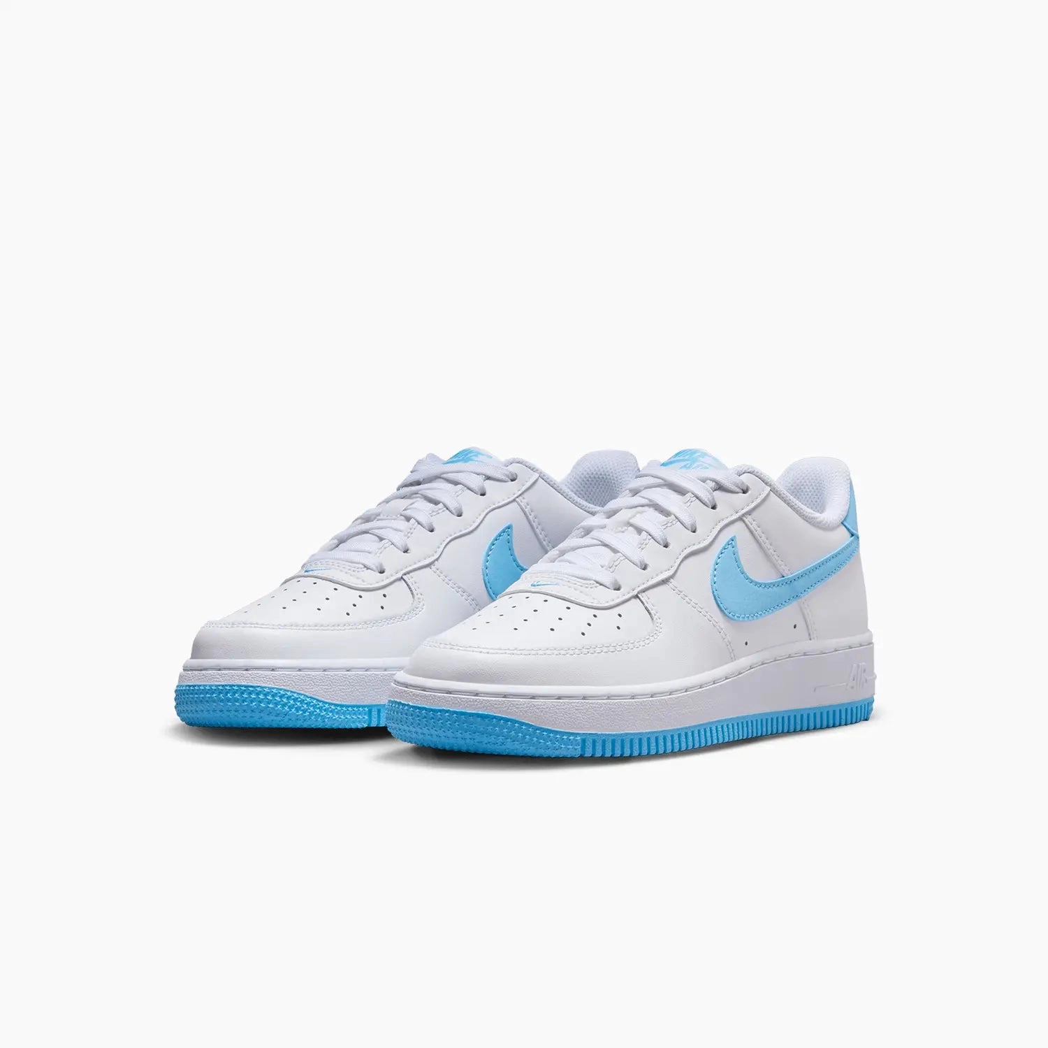 Basketball Shoes Old Kid's Air Force 1 "Aquarius Blue" Grade School