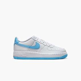 Kid's Air Force 1 "Aquarius Blue" Grade School Top Outdoor Basketball Shoes 2017