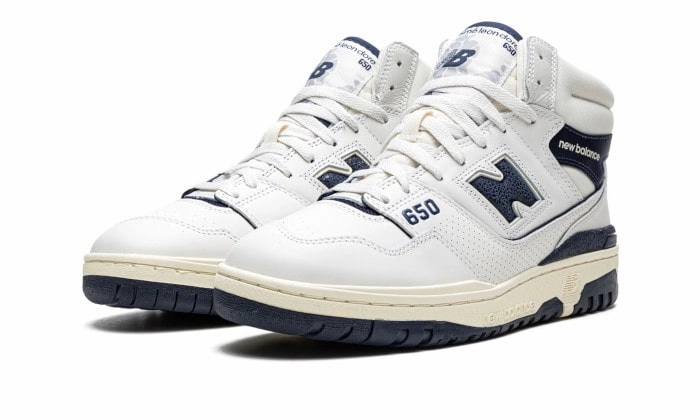 New Balance Shoes Black New Balance 650R Aim Leon Dore White Navy