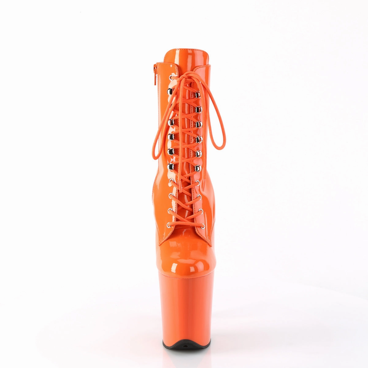 8 Inch Heel FLAMINGO-1020 Orange Patent Bogs Holly Tall Rain Boot