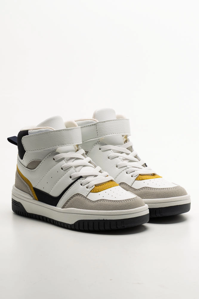 Canvas Training Shoes High Top Sneakers White