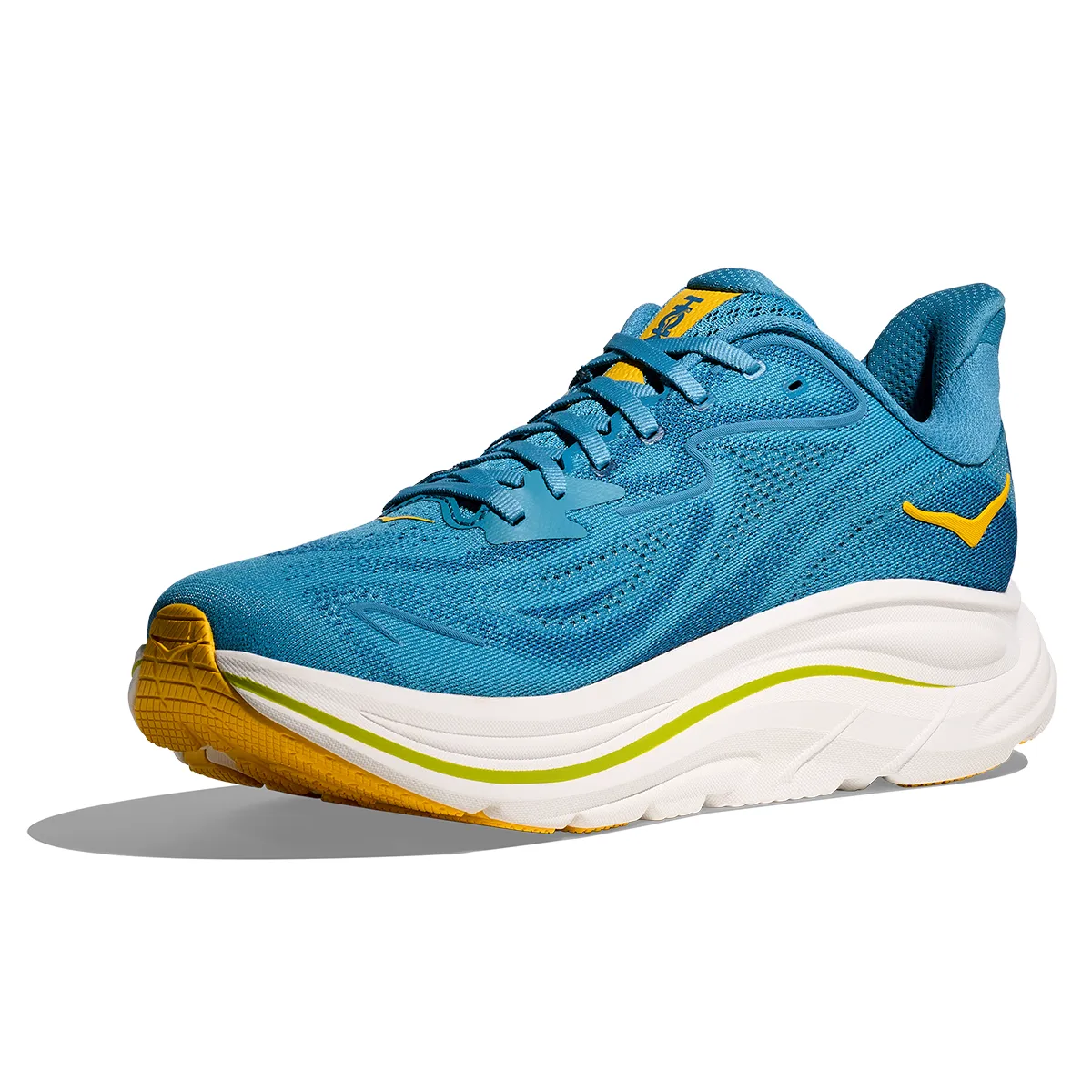 Shoes For High Arch Support Hoka Clifton 10 Wide Fit Running Shoes - Mens - Alpine Blue/Foggy Night