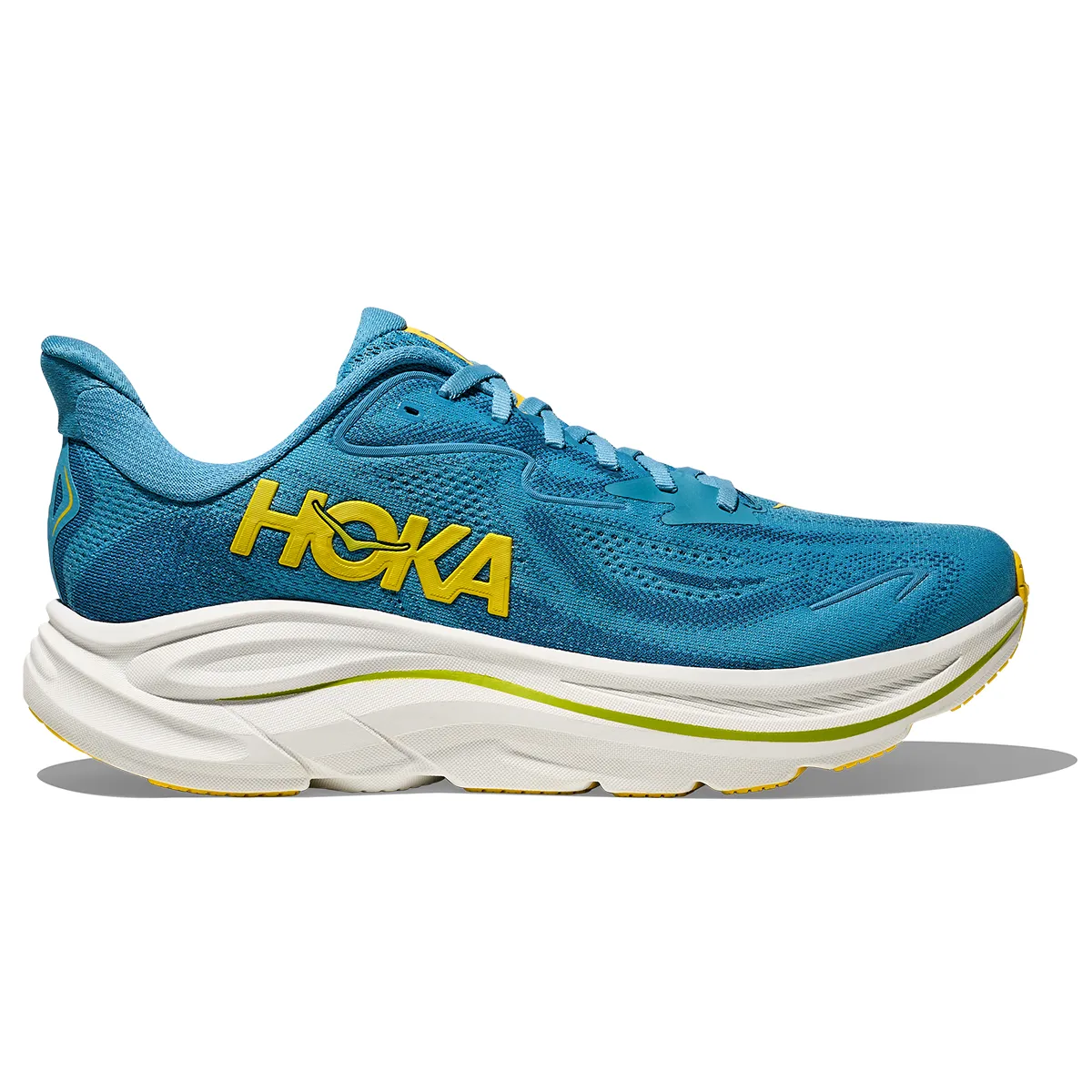 Hoka Clifton 10 Wide Fit Running Shoes - Mens - Alpine Blue/Foggy Night Costa Rica