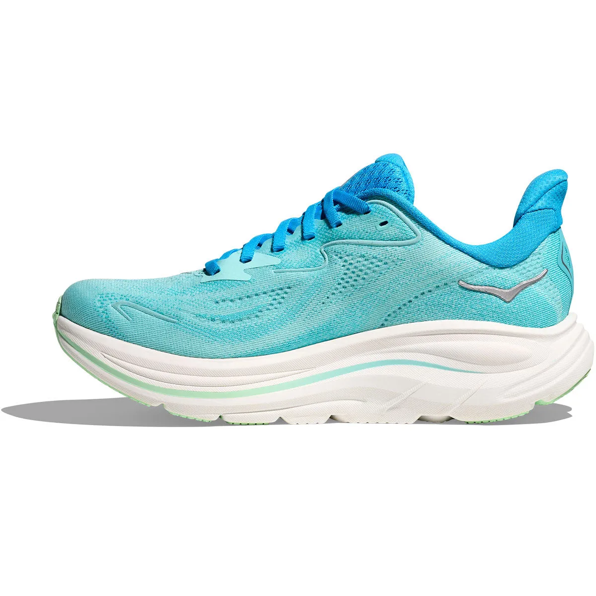 Hoka Clifton 10 Wide Fit Running Shoes - Womens - Skyward Blue/Cielo Blue Shoes Vs