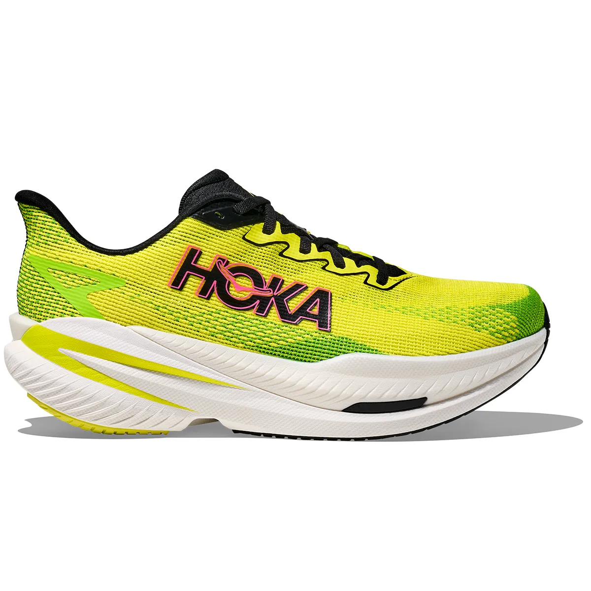 Winter Garden Hoka Mach X 3 Running Shoes - Mens - Neon Hoka Citrus/Neon Lime