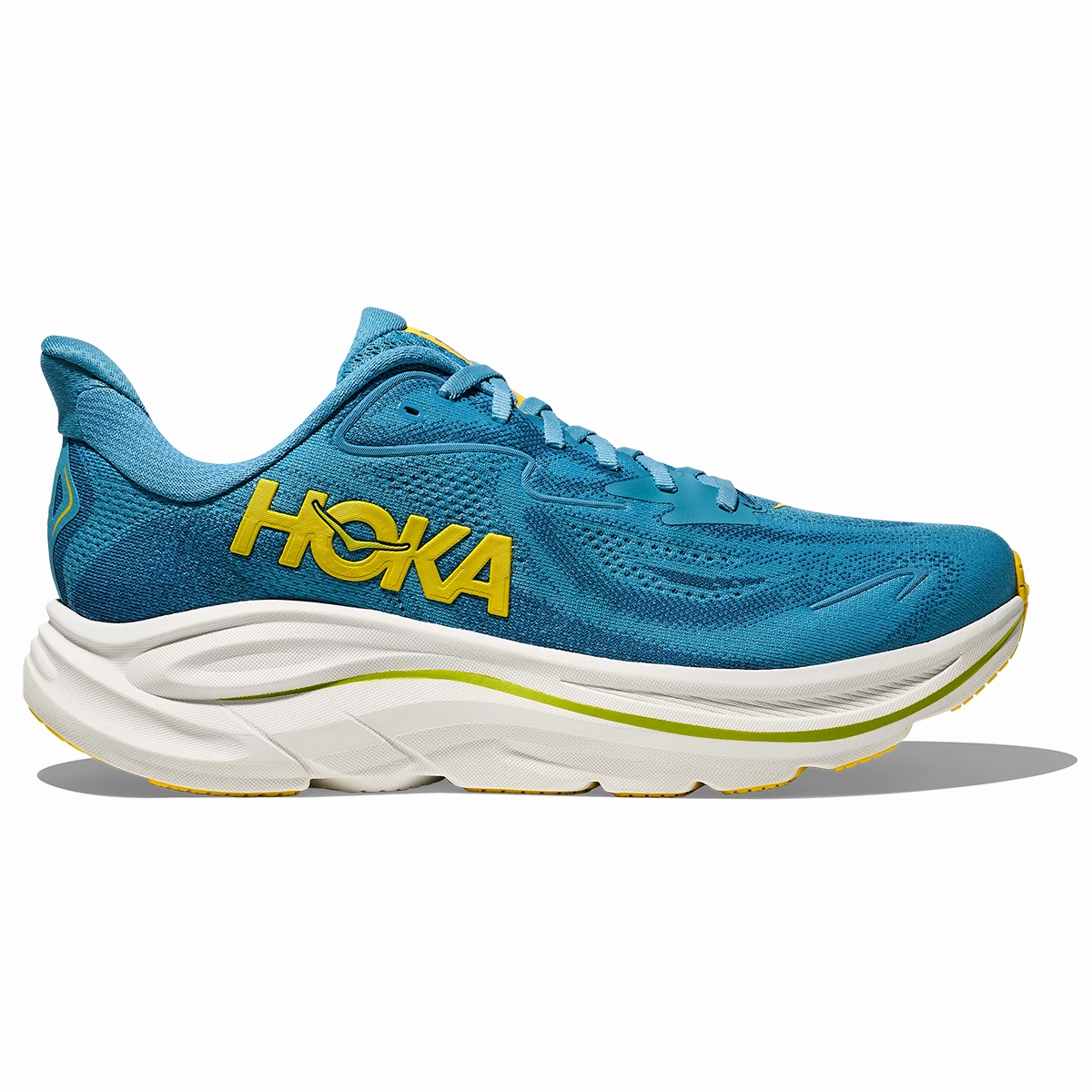 Portland Oregon Hoka Clifton 10 Wide Fit Running Shoes - Mens - Alpine Blue/Foggy Night