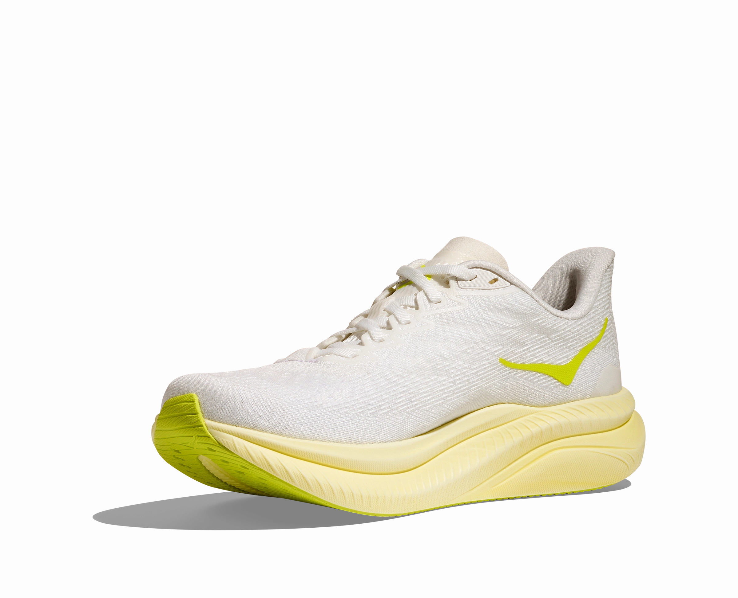 Shoes For Healthcare HOKA Women's Mach 6 - WHITE / NEON HOKA CITRUS