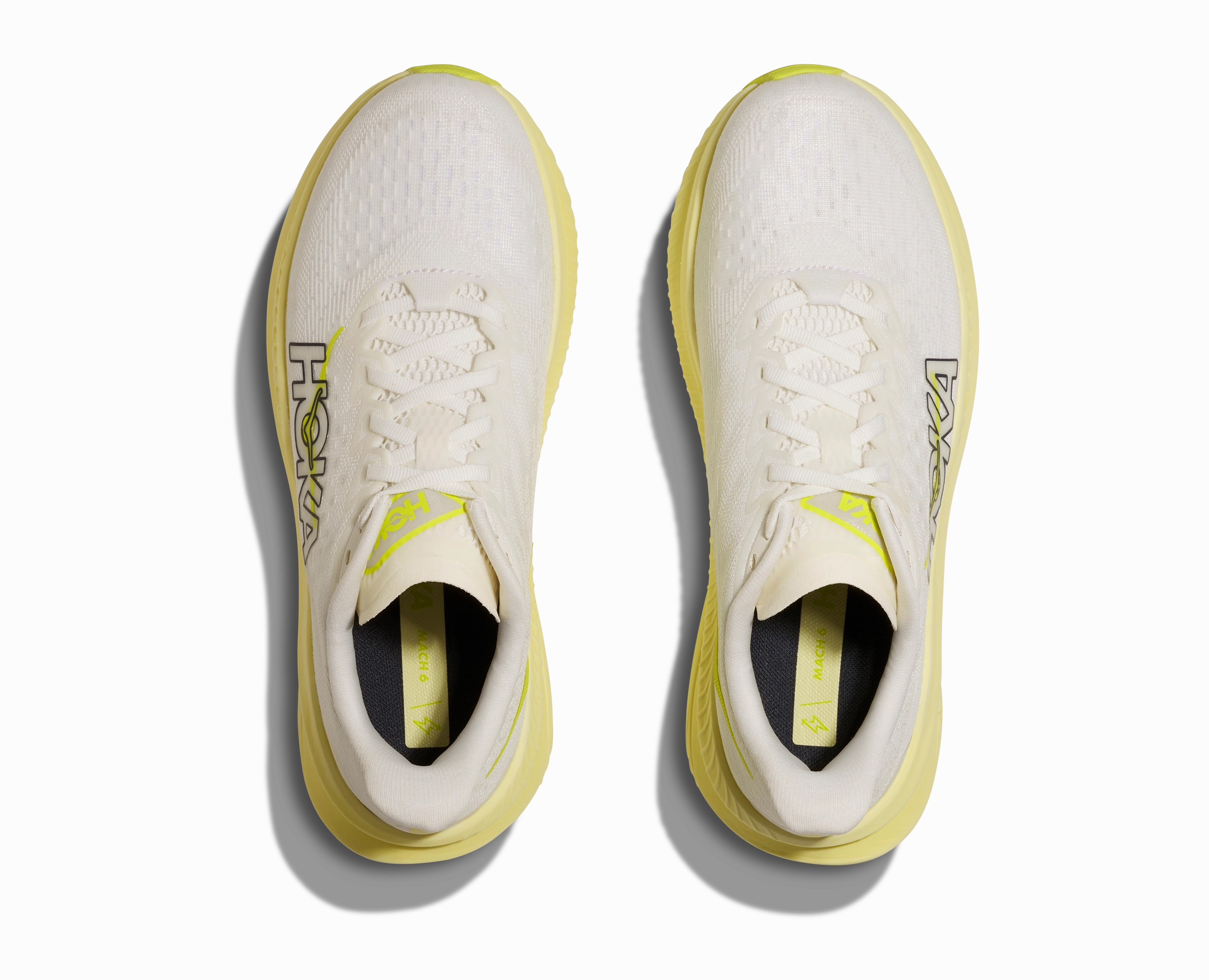 HOKA Women's Mach 6 - WHITE / NEON HOKA CITRUS Allen Tx