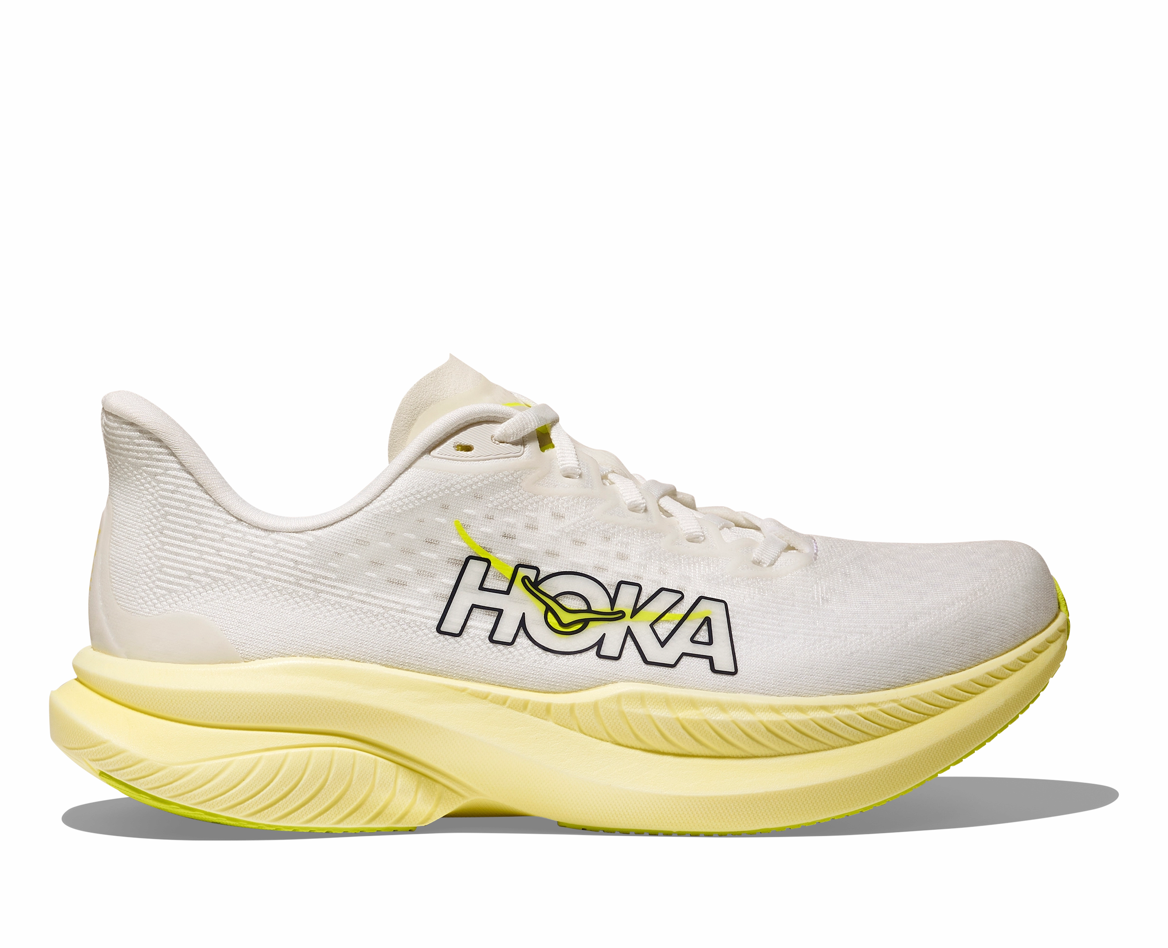 Sports Direct Shoes HOKA Women's Mach 6 - WHITE / NEON HOKA CITRUS