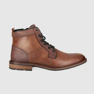Vegan Leather Boots Tyler Lace Up Boots Brown