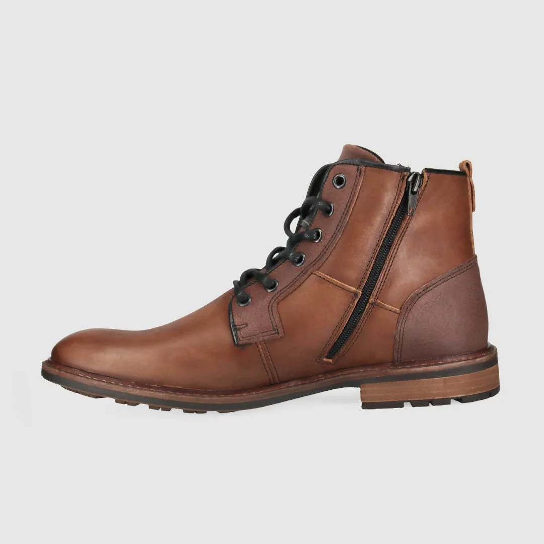 Tyler Lace Up Boots Brown Cowboy Dress Boots