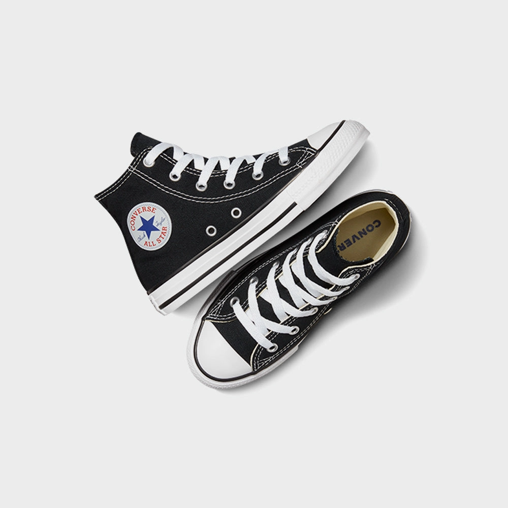 Converse Kids All Star High Top Sneakers Black Casual Shoes With High Heels