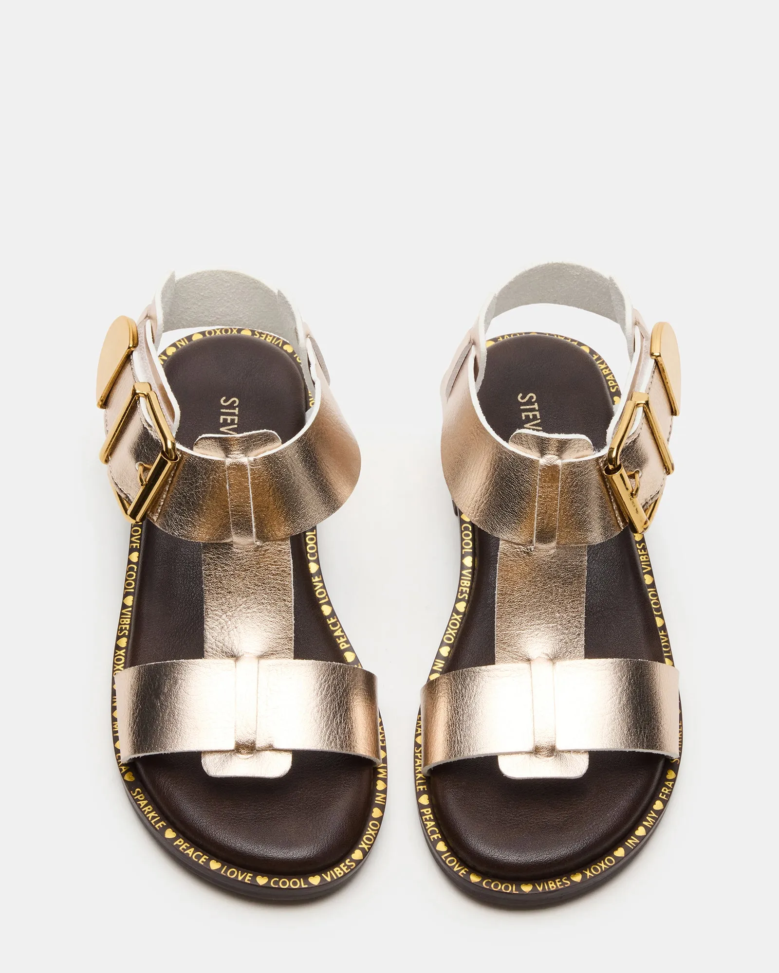 KIDS' BRAZIN GOLD Closed Toe Wedge Sandals