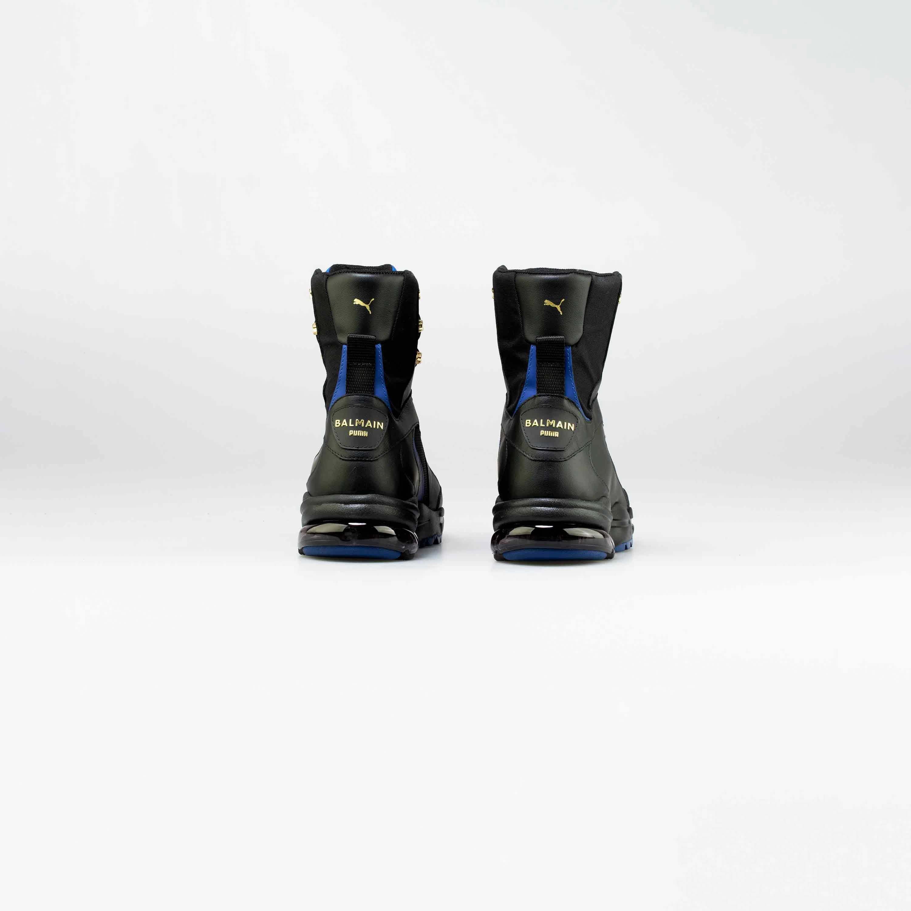 Davido Puma Shoe Balmain X Puma Cell Stellar Mid Mens Lifestyle Shoe - Black/Blue-Gold