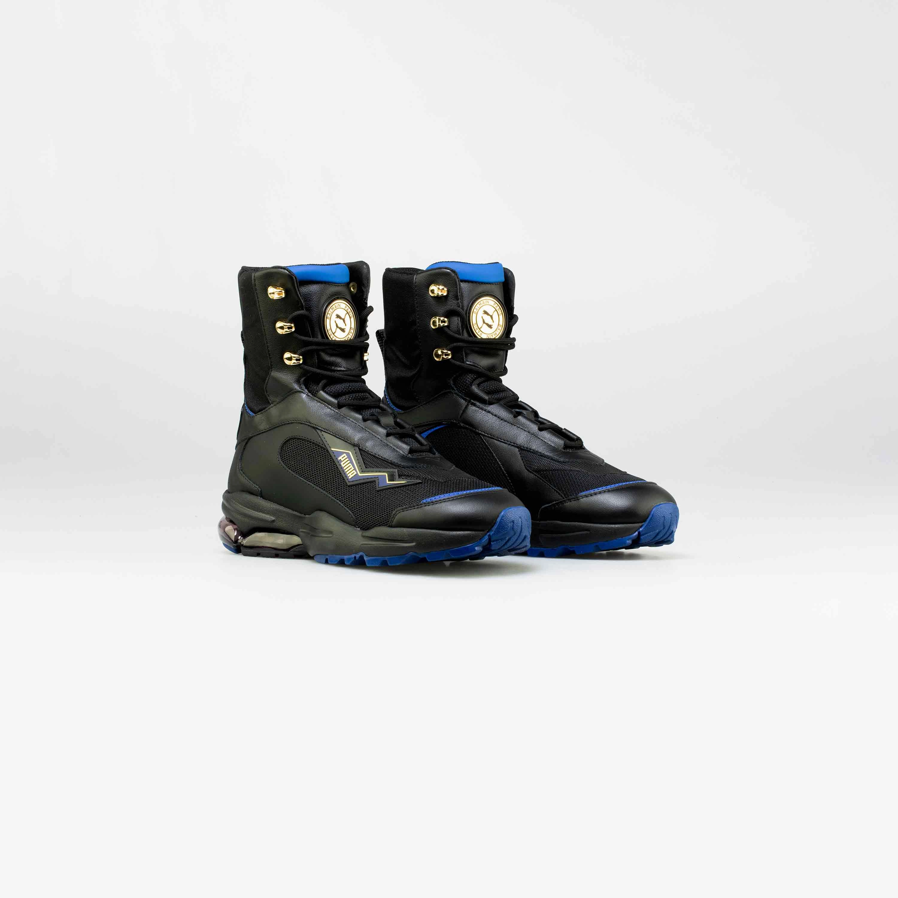Puma Shoes Mid Top Balmain X Puma Cell Stellar Mid Mens Lifestyle Shoe - Black/Blue-Gold