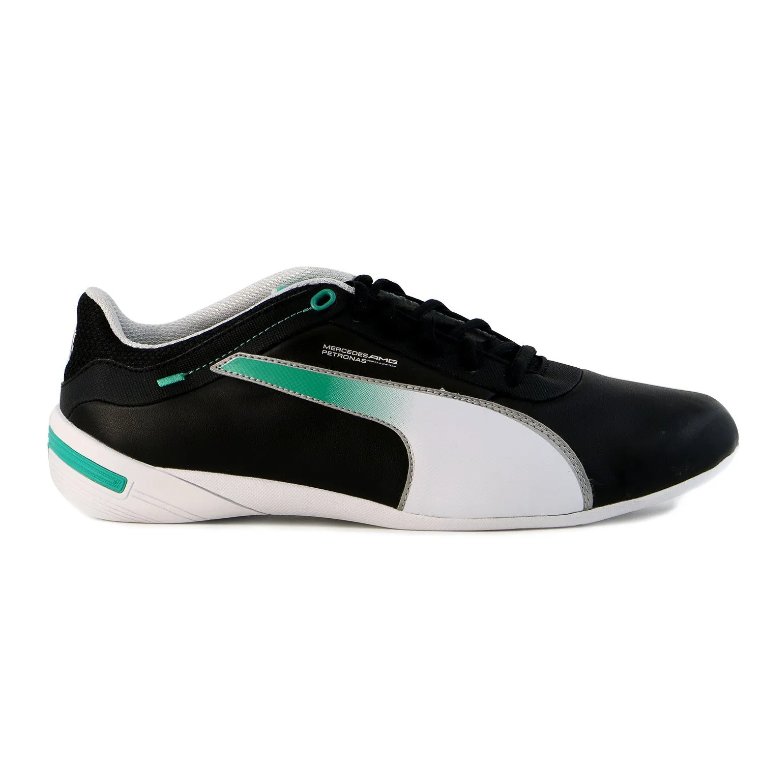 Puma Touring Cat Mercedes Grid Motorsport Fashion Shoe - White/Puma Silver/Biking Red - Mens Puma Buckle Shoes