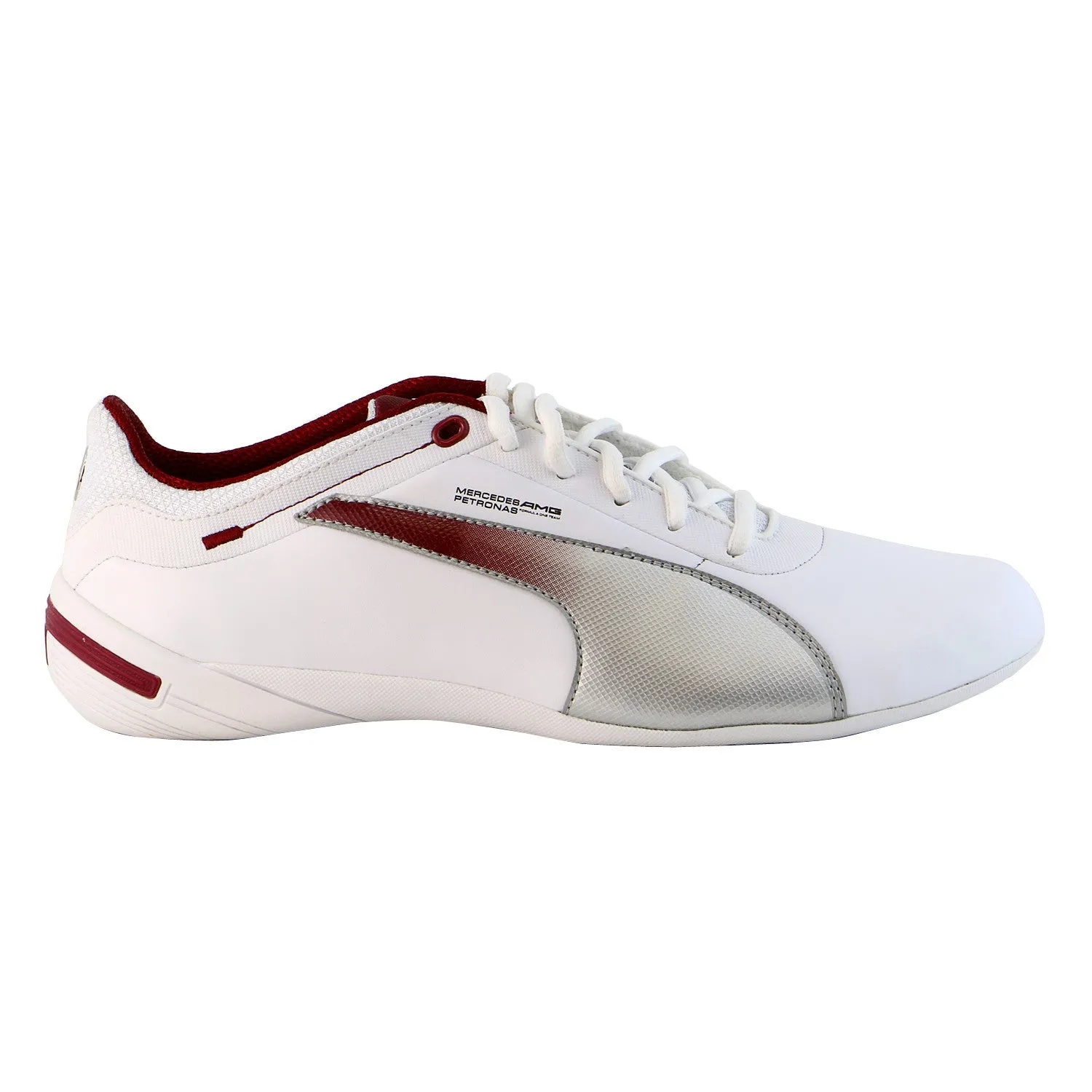 Puma F1 Shoes Puma Touring Cat Mercedes Grid Motorsport Fashion Shoe - White/Puma Silver/Biking Red - Mens