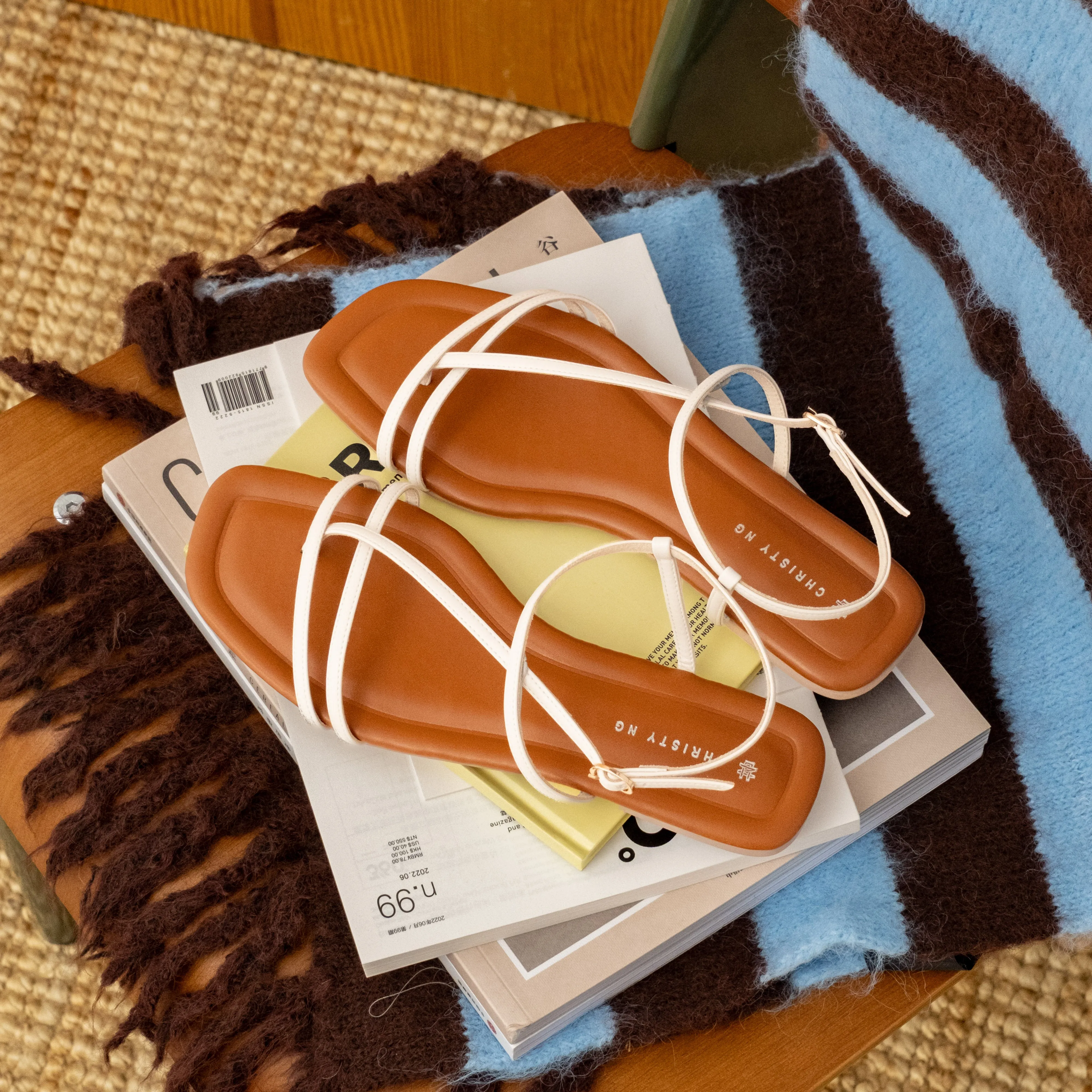 Slippers Lambskin Irini Strappy Sandals