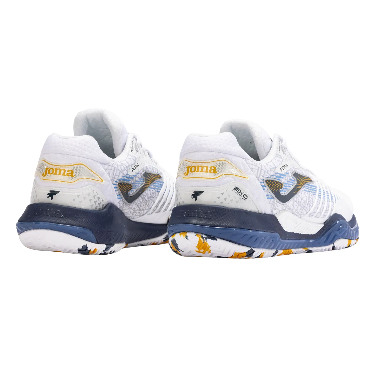 Joma scarpa da tennis da uomo Point Men Argilla 2402 bianco-blu Trax Tennis Shoes