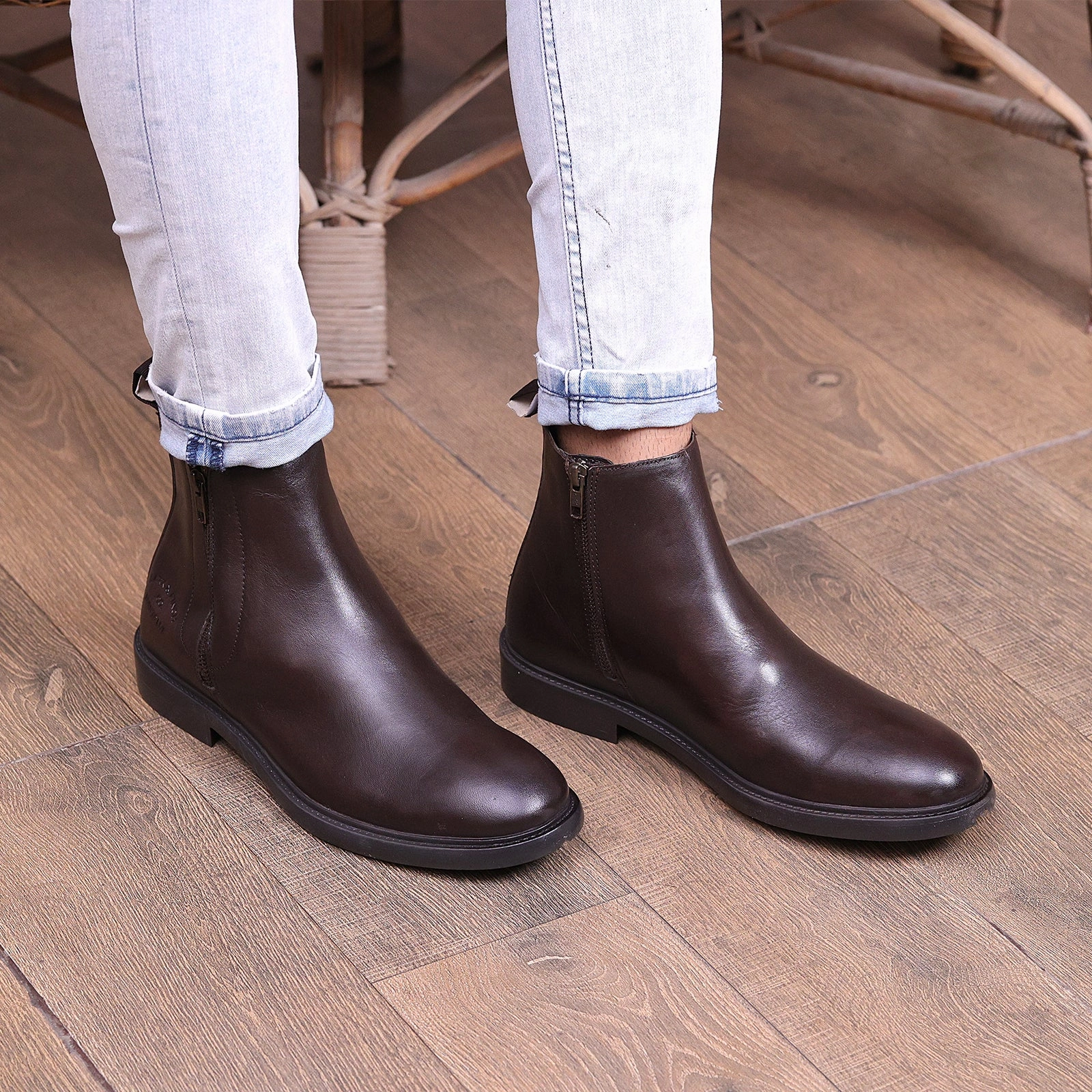 Harley Davidson Rain Boot Covers M-LF-0200343-Zip-up Leather Boots