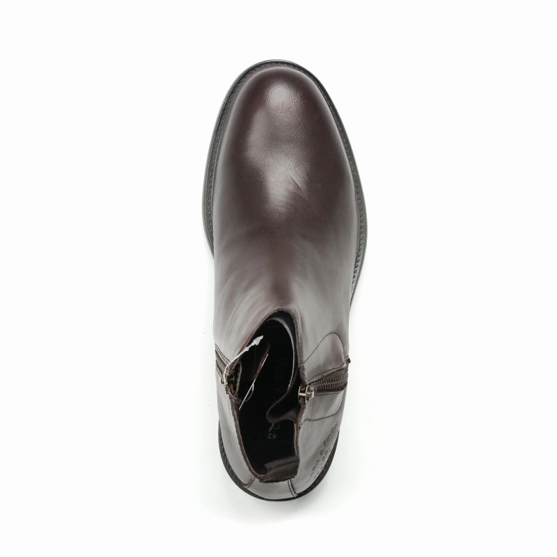 Sunville Rain Boots M-LF-0200343-Zip-up Leather Boots