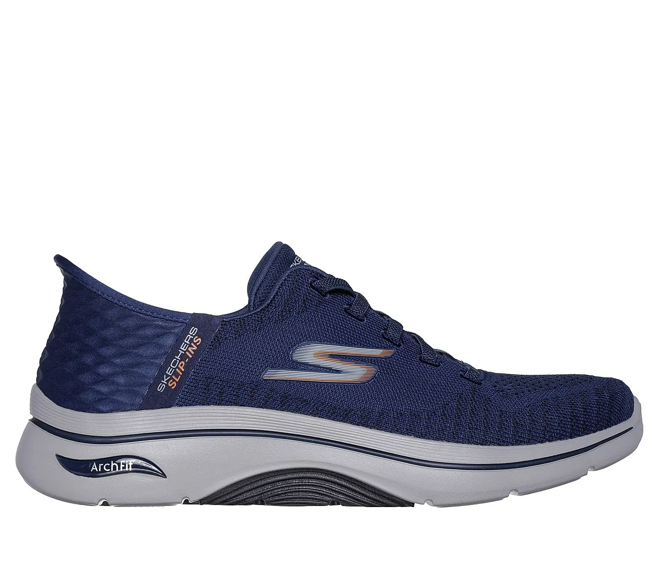 Kyree Basketball Shoes SLIP-INS: GO WALK ARCH FIT 2.0 - GRAND SELECT 2 - NAVY ORANGE
