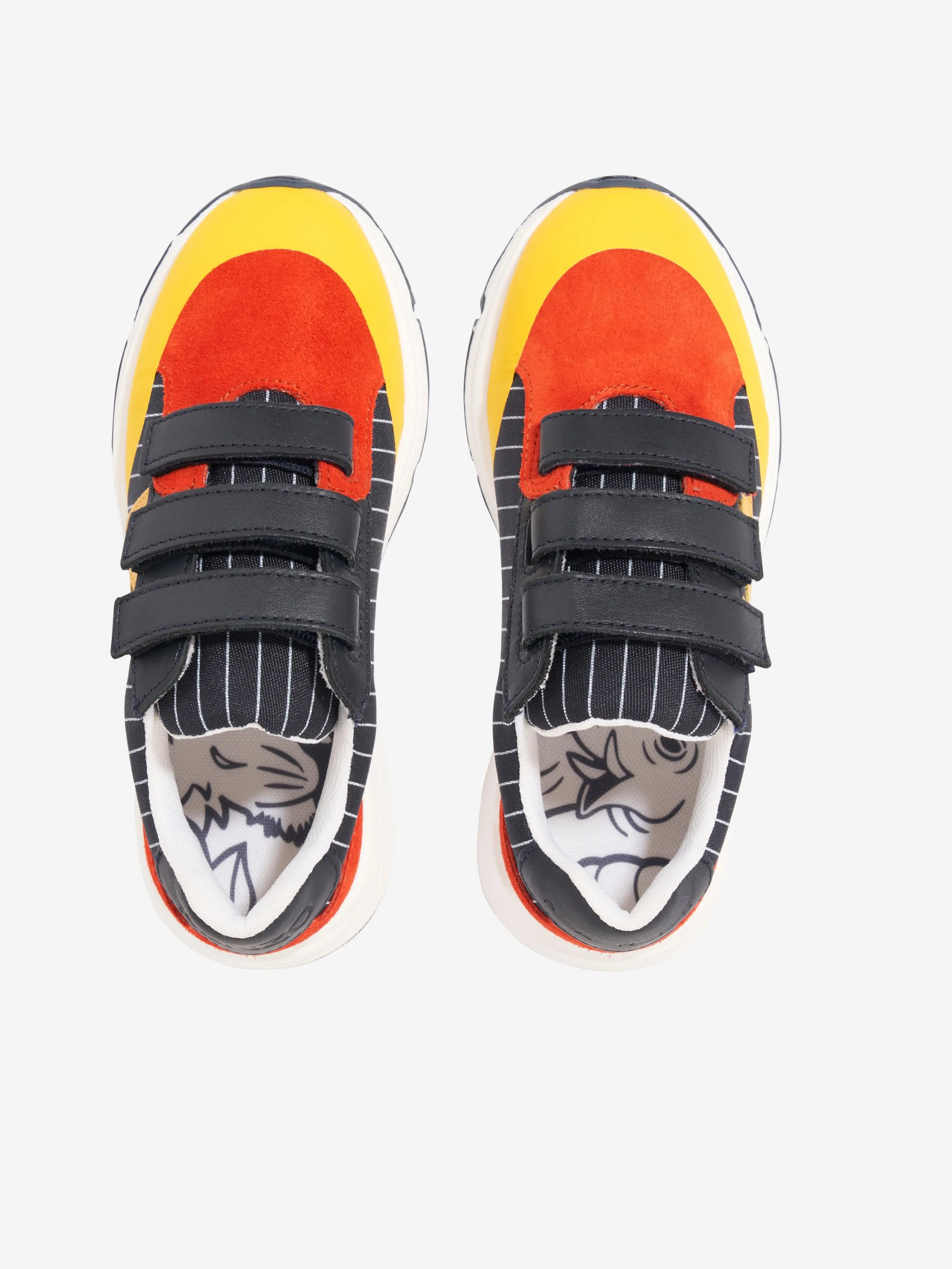 Extra Wide Training Shoes KENZO Kids Branded Trainers in Navy