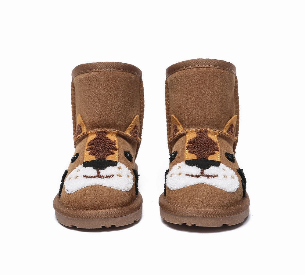 Short Hunter Rain Boots Sale Kid Sheepskin Wool Boots Tiger Kids Plus