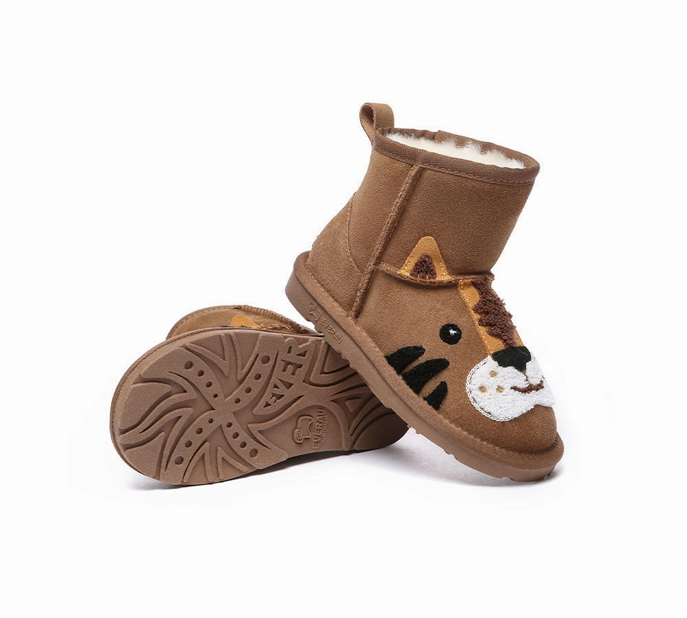 Kid Sheepskin Wool Boots Tiger Kids Plus Hunter Rain Boots Outlet Store