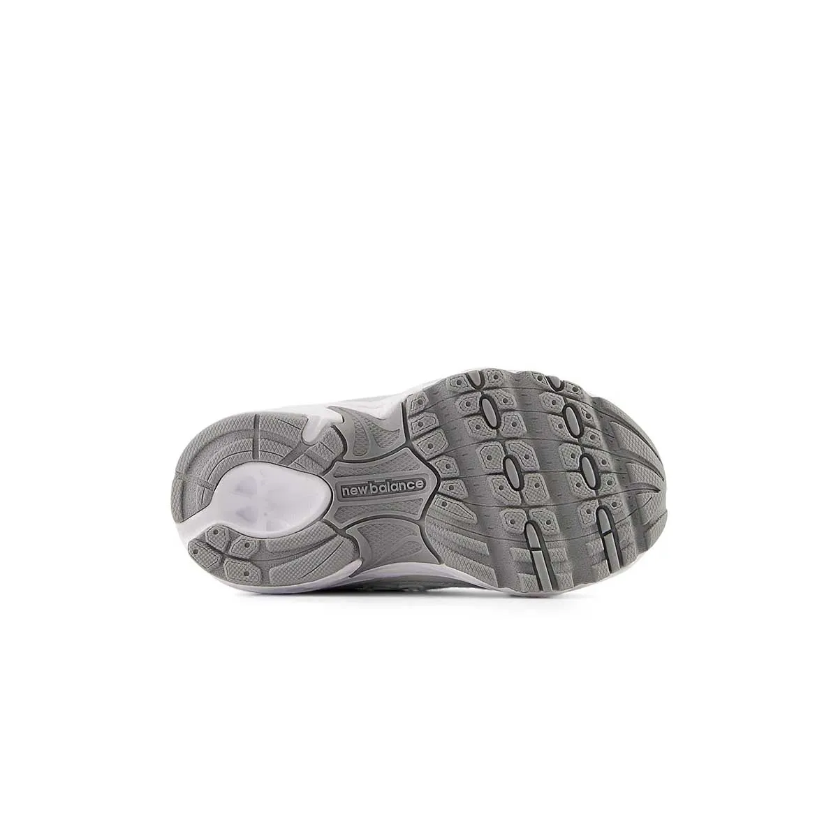 Kids 740 Bungee Lace 'Grey Matter White' New Balance Shoes Casual