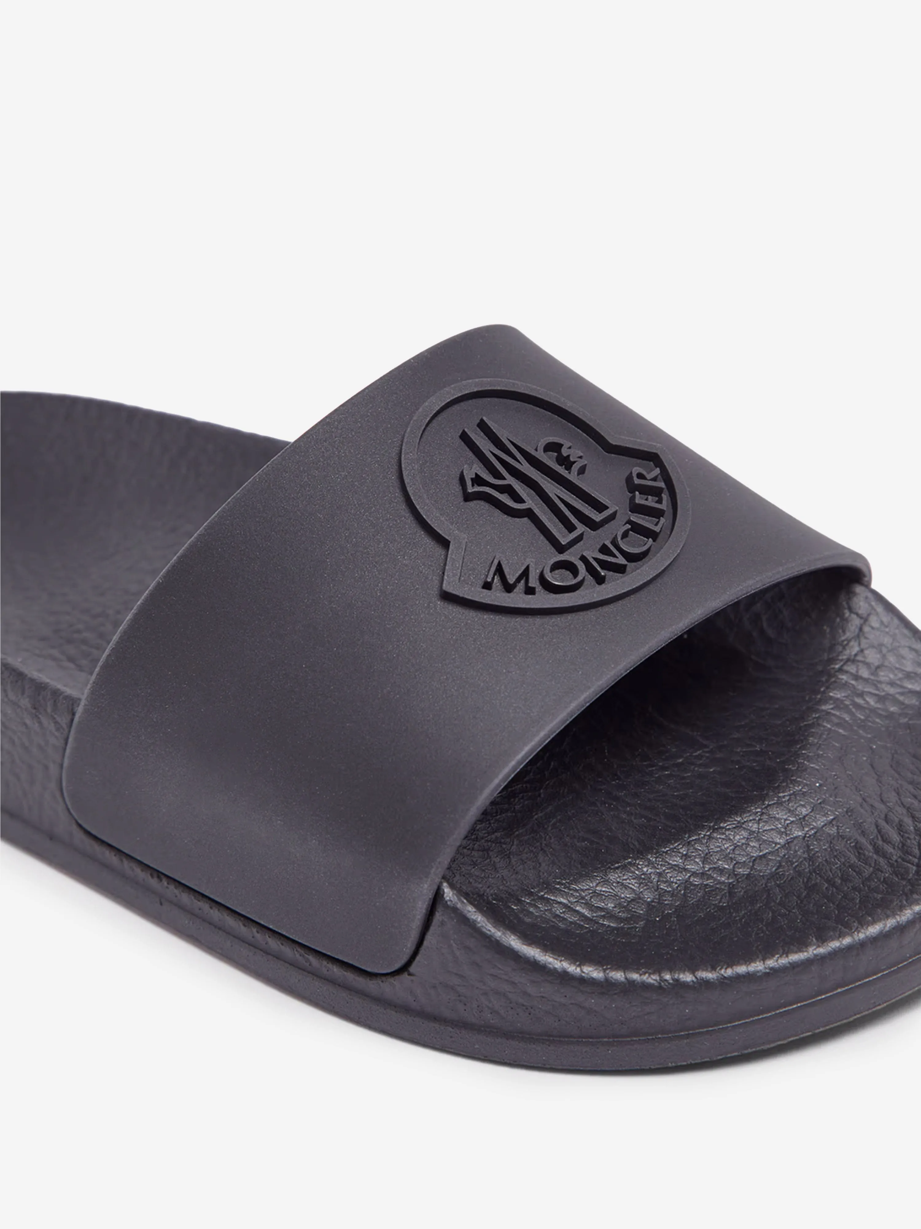 Kids Logo Sliders in Black Slippers Look Like Shoes