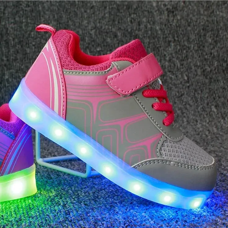 Kids Luminous Shoes Mesh Trail Shoes