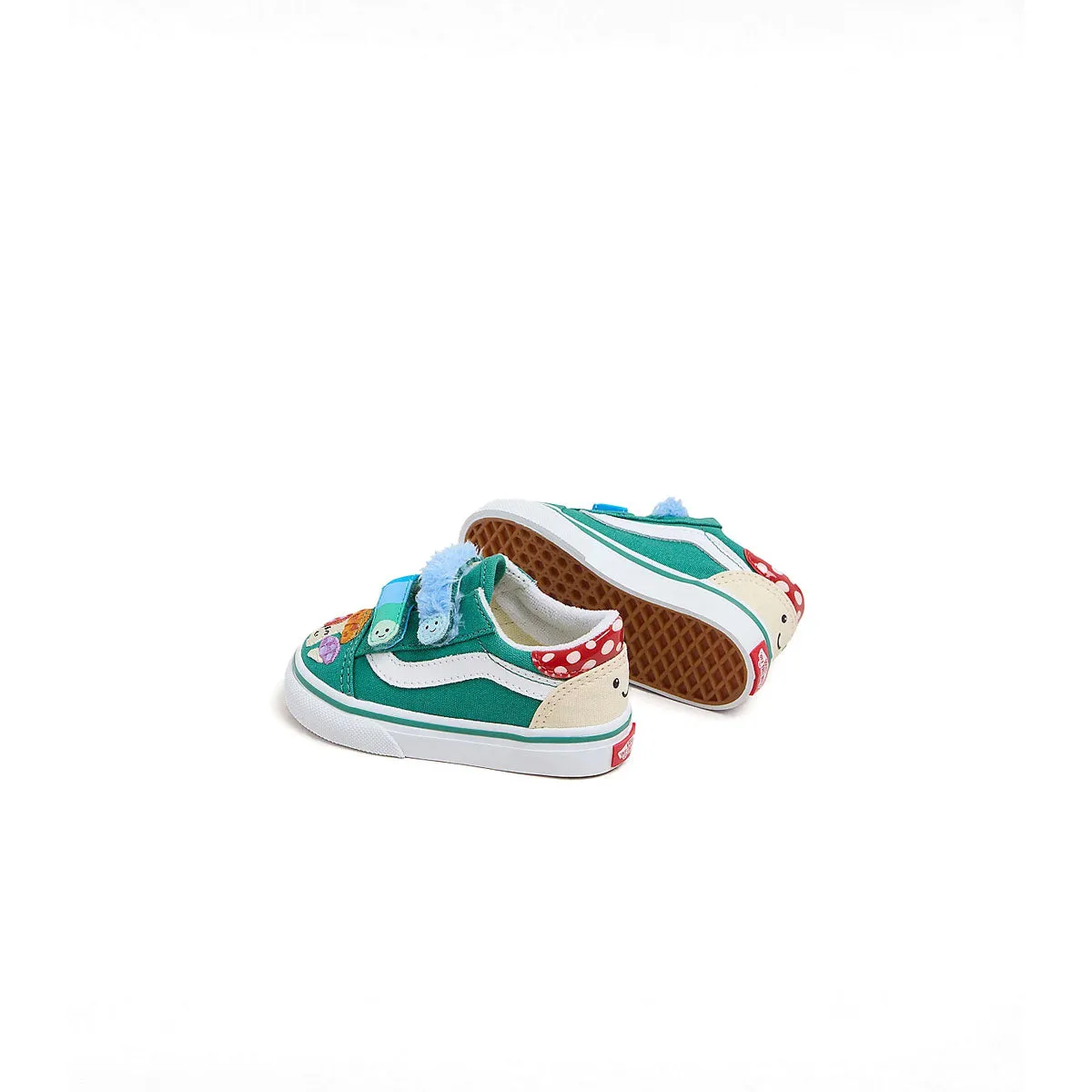 Comfy Casual Dress Shoes Kids Old Skool V Hook & Loop 'Mushroom'