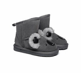 Kids Sheepskin Boots Koala Duckbill Rain Boots