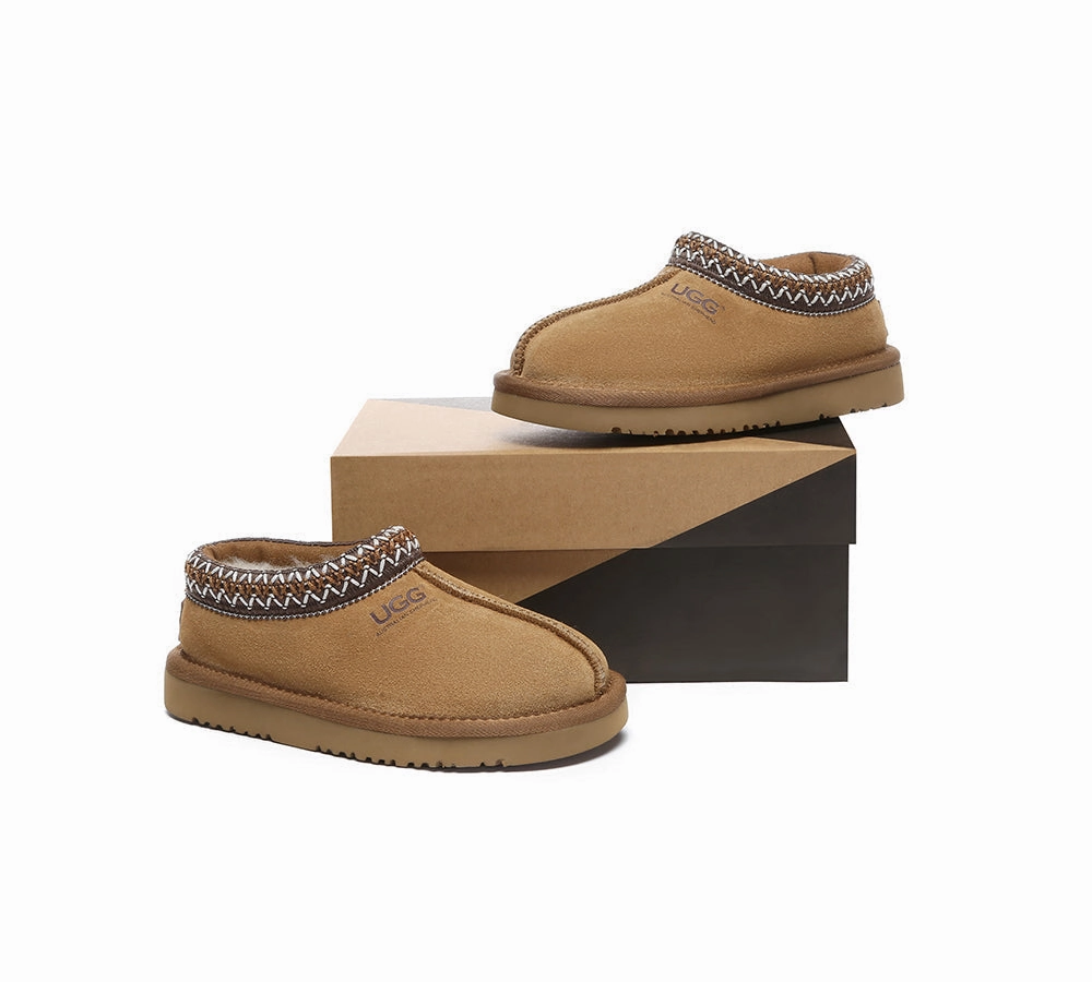 Kids Sheepskin Wool Ankle Tazzy Slippers Hippie Favorite Rain Boots