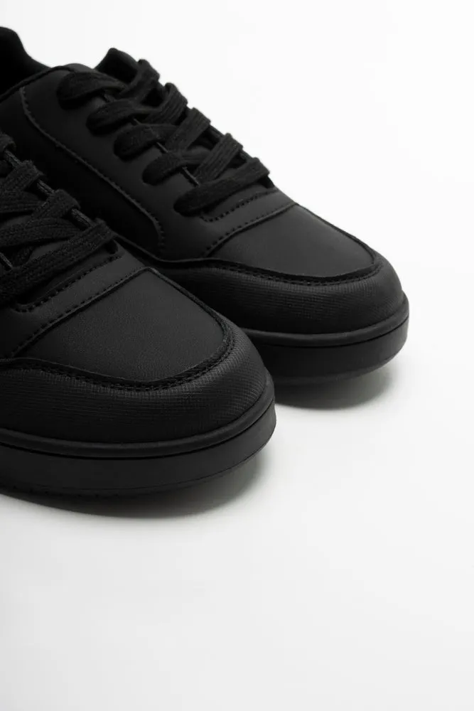 Best Zero Drop Training Shoes Lace Up Trainers Black